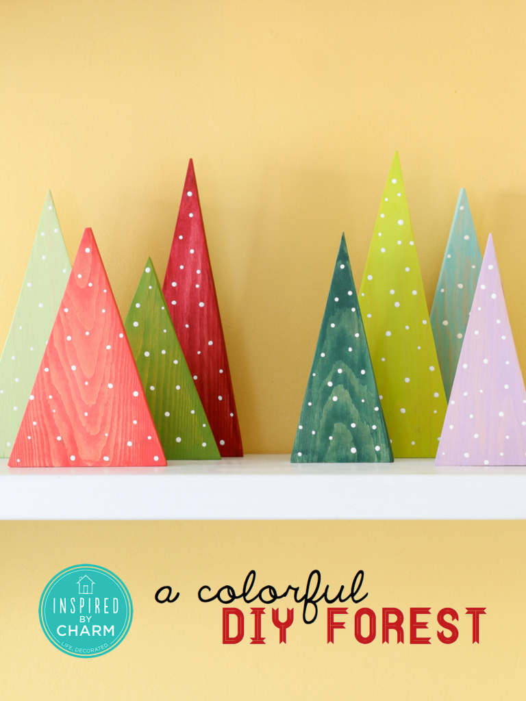 A Colorful DIY Forest | Inspired by Charm #IBCholiday #12day72ideas