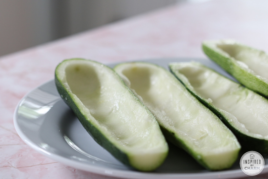 Buffalo Chicken Zucchini Boats | Inspired by Charm