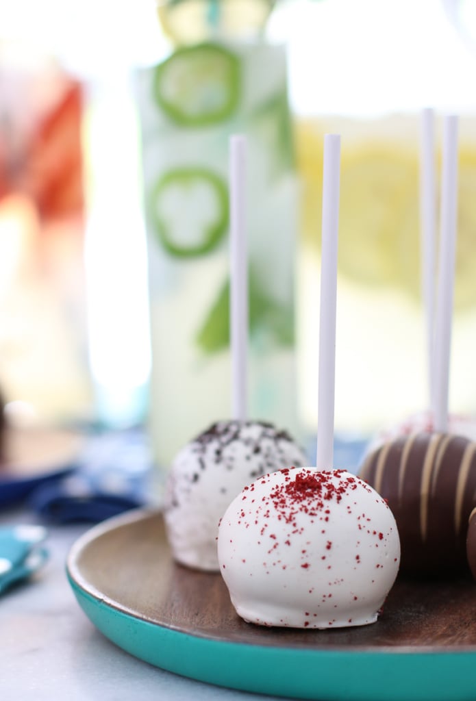 Red velvet, peanut butter, and cookies and cream cake pops